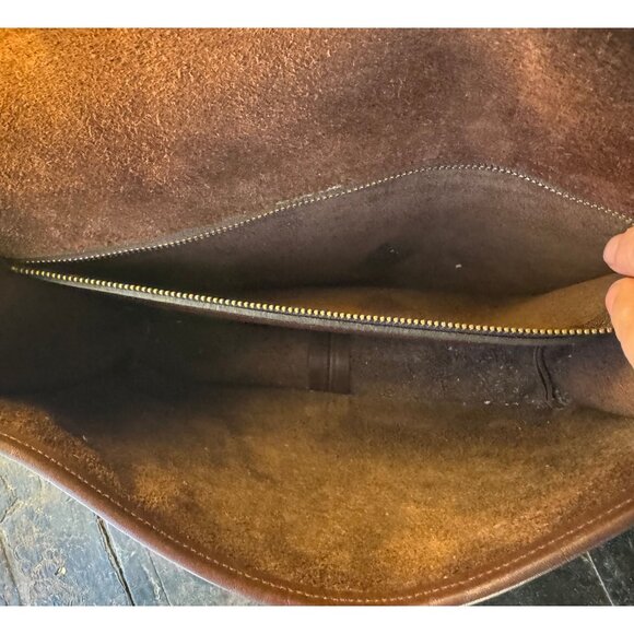 Vintage Coach Brown Leather Turnlock Flap Crossbody Bag USA Hangtag 9655 - Picture 4 of 16